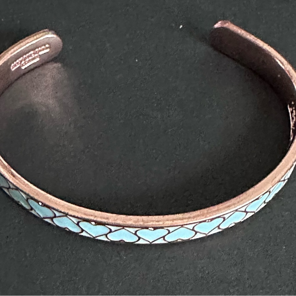 Alex and Ani Teal Heart Color Infusion Cuff
